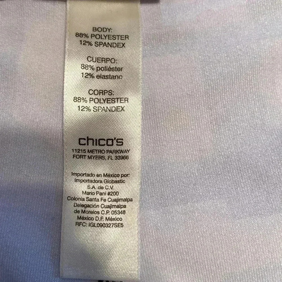 Chico’s Zenergy Leggings Size 2 (12/Large) Purple, black and white block pattern - Picture 4 of 8